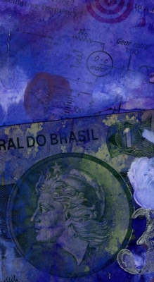Brazil dollar collage detail