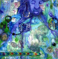 Turtle stamp collage